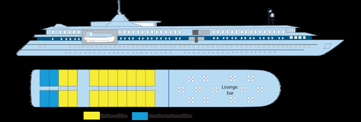 Deckplan Bootsdeck MV Belle de Adriatique - 117228©CroisiEurope