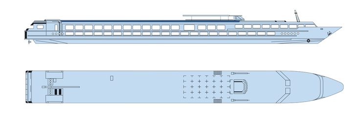 Deckplan Sonnendeck MS Elbe Princesse - 116009©CroisiEurope