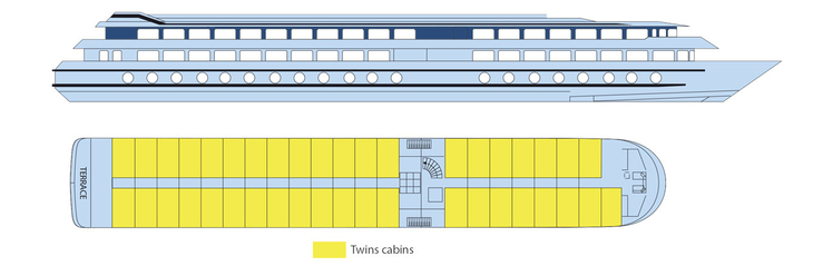 Deckplan Oberdeck MS Gérard Schmitter - 116621©CroisiEurope