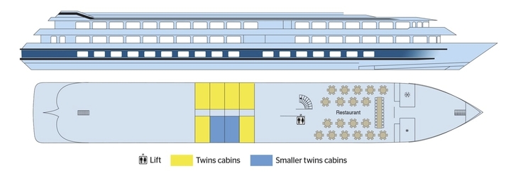 Deckplan Hauptdeck MS Gil Eanes - 115838©CroisiEurope