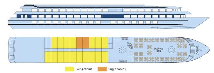 Deckplan Mitteldeck MS Infante Don Henrique - 115903©CroisiEurope