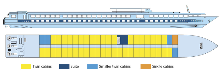 Deckplan Hauptdeck MS Leonardo da Vinci - 116725©CroisiEurope