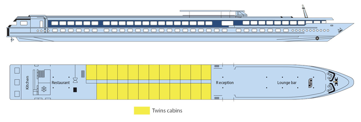 Deckplan Oberdeck MS Leonardo da Vinci - 116751©CroisiEurope