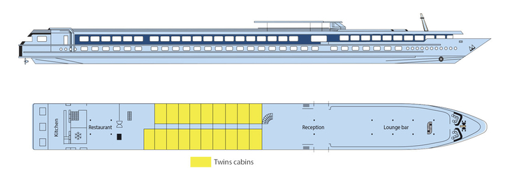 Deckplan Oberdeck MS Mona Lisa - 116829©CroisiEurope