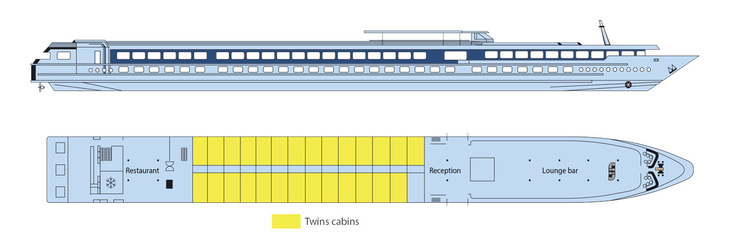 Deckplan Oberdeck MS Michelangelo - 116344©CroisiEurope