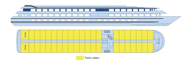 Deckplan Oberdeck MS Vasco Da Gama - 123602©CroisiEurope