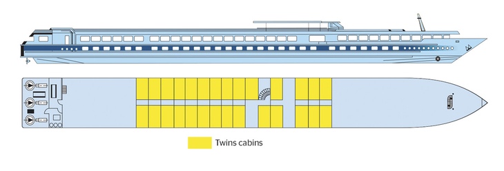 Deckplan Hauptdeck MS Victor Hugo - 277002©CroisiEurope